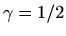 $ \gamma=1/2$