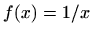 $ f(x)=1/x$