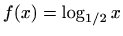 $ f(x)=\log _{1/2} x $