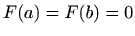 $ F(a)=F(b)=0$