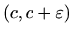 $ (c,c+\varepsilon )$