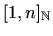 $ [1,n]_{\mathbb{N}}$