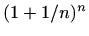 $ (1+1/n)^n$