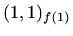 $ (1,1)_{f(1)}$