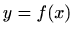 $ y=f(x)$