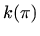 $ k(\pi)$