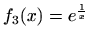 $ f_3(x)=e^{\frac{1}{x}}$