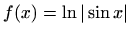 $ f(x)=\ln \vert\sin{x}\vert$