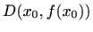 $ D(x_0,f(x_0))$