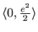 $ \langle0,\frac{e^2}{2}\rangle$