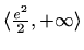 $ \langle \frac{e^2}{2},+\infty\rangle$