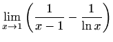 $ \displaystyle \lim\limits_{x\to 1}\left(\frac{1}{x-1}-\frac{1}{\ln x} \right) $