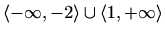 $ \langle-\infty ,-2\rangle\cup\langle1,+\infty\rangle$