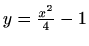 $ y=\frac{x^2}{4}-1$