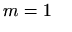 $\displaystyle m = 1 \quad$