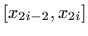 $ [x_{2i-2},x_{2i}]$