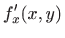 $\displaystyle f'_x(x,y)$