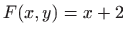 $ F(x,y)=x+2$