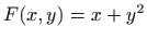 $ F(x,y)=x+y^2$