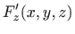 $\displaystyle F'_z(x,y,z)$