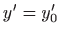 $ y'=y_0'$