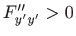 $ F''_{y'y'}> 0$