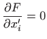 $\displaystyle \frac{\partial F}{\partial x'_i}=0
$