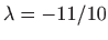 $ \lambda =-11/10$