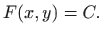 $\displaystyle F(x,y)=C.
$