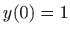 $ y(0)=1$