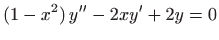 $\displaystyle (1-x^2)  y''-2xy'+2y=0
$