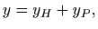 $\displaystyle y=y_H+y_P,
$