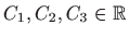 $ C_1,C_2,C_3\in \mathbb{R}$