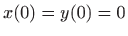 $ x(0)=y(0)=0$