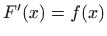 $ F'(x)=f(x)$