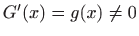 $ G'(x)=g(x)\neq 0$