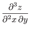 $ \displaystyle \frac{\partial^3z}{\partial^2 x
 \partial y }$