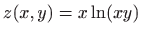 $ z(x,y)=x \ln (xy)$