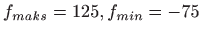 $ \displaystyle f_{maks}=125, f_{min}=-75$