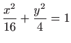 $ \displaystyle \frac{x^2}{16}+\frac{y^2}{4}=1$