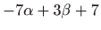 $\displaystyle -7\alpha +3\beta +7$