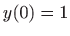 $ \displaystyle y(0)=1$