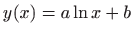 $ y(x) = a \ln x + b$