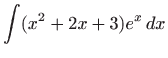 $ \displaystyle\int (x^2+2x+3)e^x  dx$