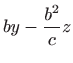 $\displaystyle by-\frac{b^2}{c}z$