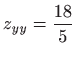 $ \displaystyle z_{yy}=\frac{18}{5}$